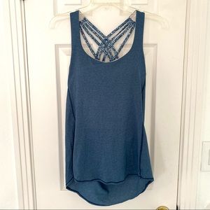 Lululemon Blue 2-in-1 Sports Bra and Tank Top